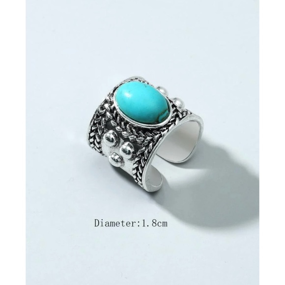 price reduced • donating soon • NWOT turquoise inspired country western ring - Picture 5 of 5